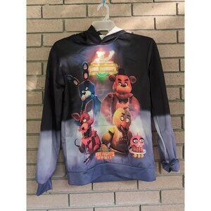 Five Nights at Freddys Black Graphic Print Hoodie Size: Large